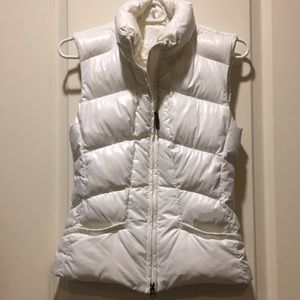 NWOT! ADD womens zip up Down Puffer Vest jacket lightweight pockets size S white